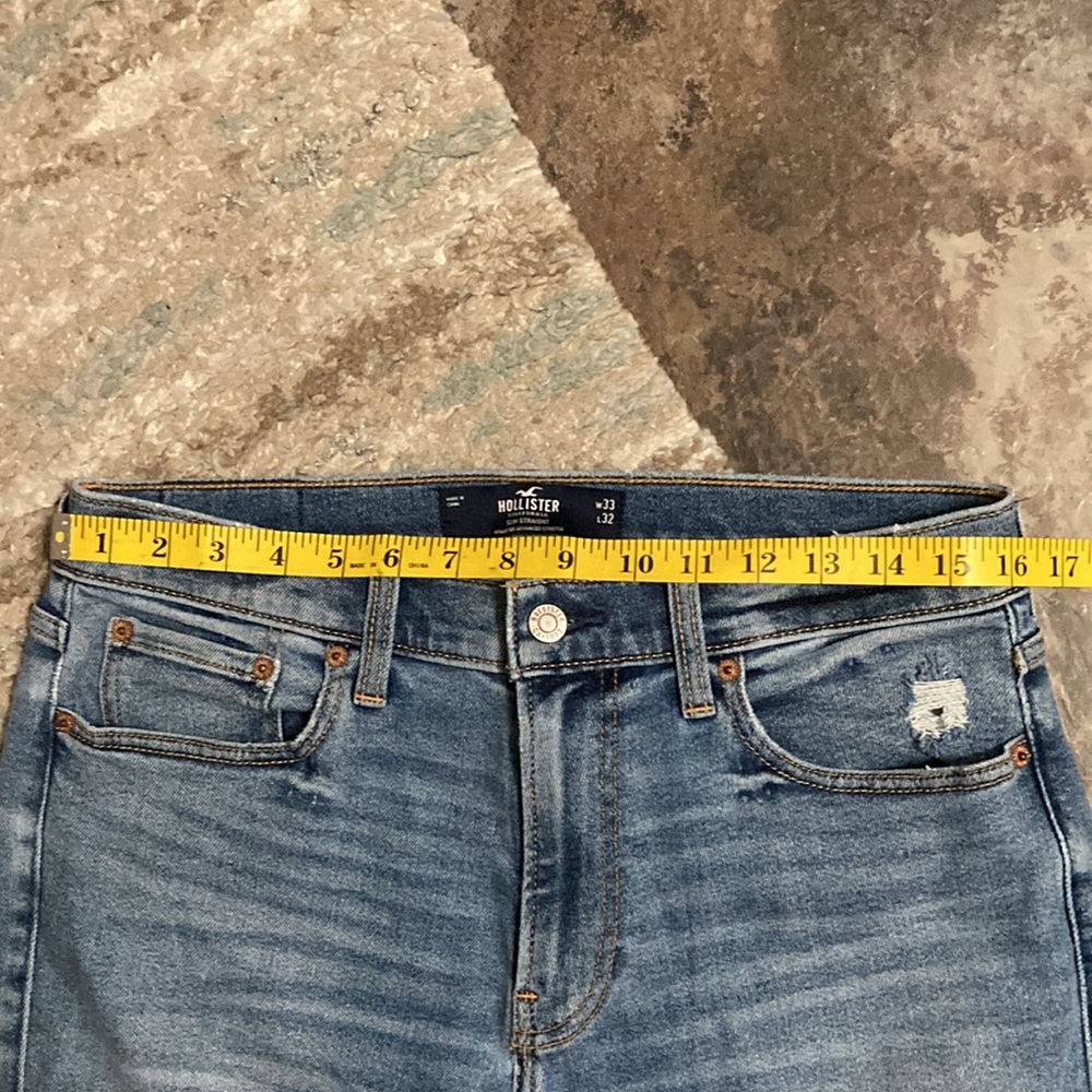 Men’s Hollister Jeans (Slim Straight) Distressed - (33x32) - Picture 5 of 8